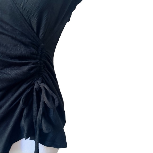 Max Studio Elegant Black Wrap Blouse small new - Picture 3 of 4